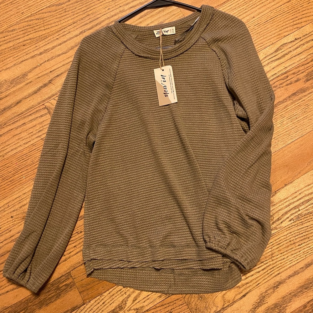 Waffle weave top